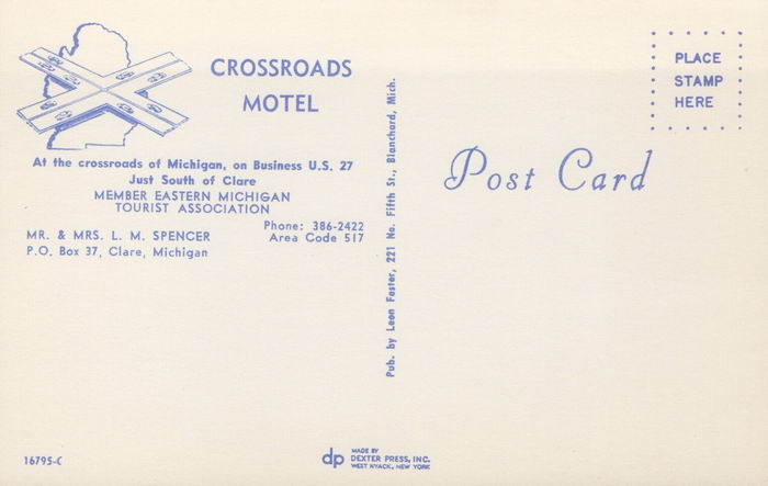 Crossroads Motel - Old Postcard Photo (newer photo)